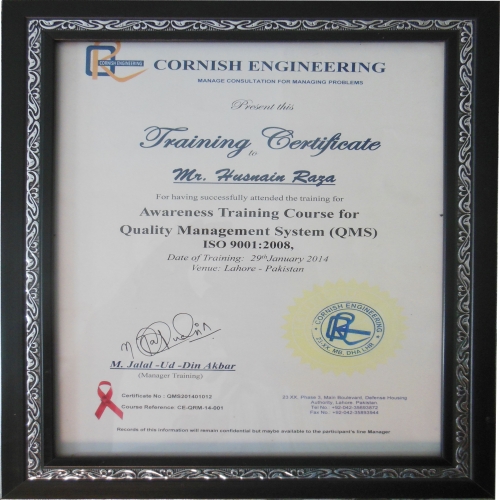 Tranning Certificate